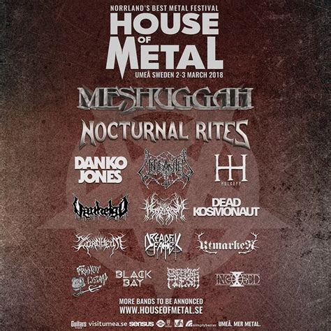 house of metal 2018 biljetter|House of Metal festival 2018 in Umeå, Sweden .